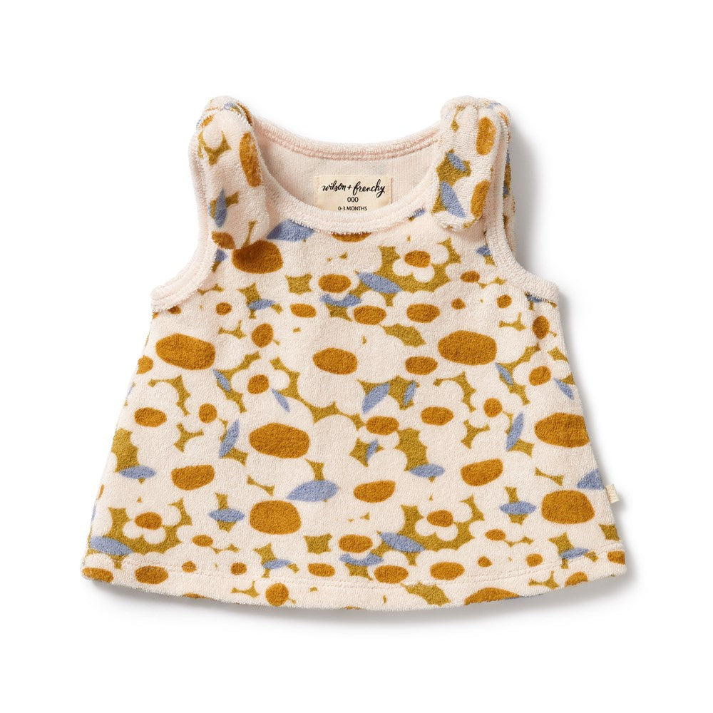 Organic Cotton Terry Baby Singlet - Soft & Breathable for Newborns & Infants - Perfect for Sleepwear, Layering & Everyday Comfort