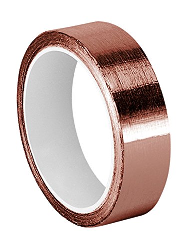 Copper Tape with Conductive Acrylic Adhesive - 0.0035 mil Thickness, 6 Yards Length, 9 Inches Width - Ideal for Electrical Repairs, EMI Shielding, and DIY Crafts