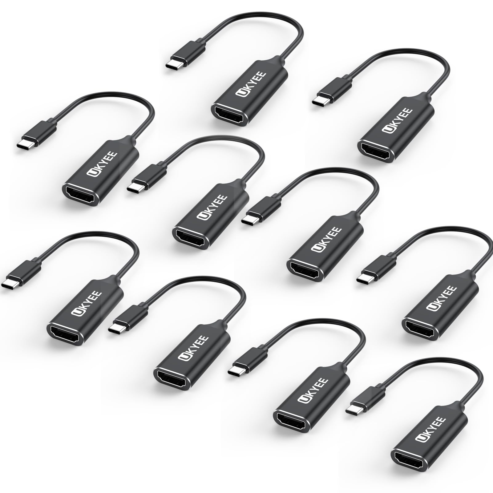10-Pack USB C to HDMI Adapter, Thunderbolt 3 Compatible Type-C to HDMI Converter for MacBook Pro/Air, iPad Pro, Galaxy S20/S10, Surface - Perfect for Home Office, Presentations & Multi-Screen Setups