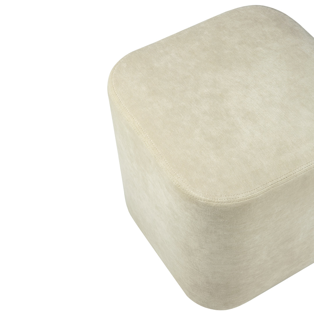 Jacques Deneef Cube Pouf by Ethnicraft - Modern Handwoven Ottoman Stool for Living Room, Bedroom & Outdoor Use