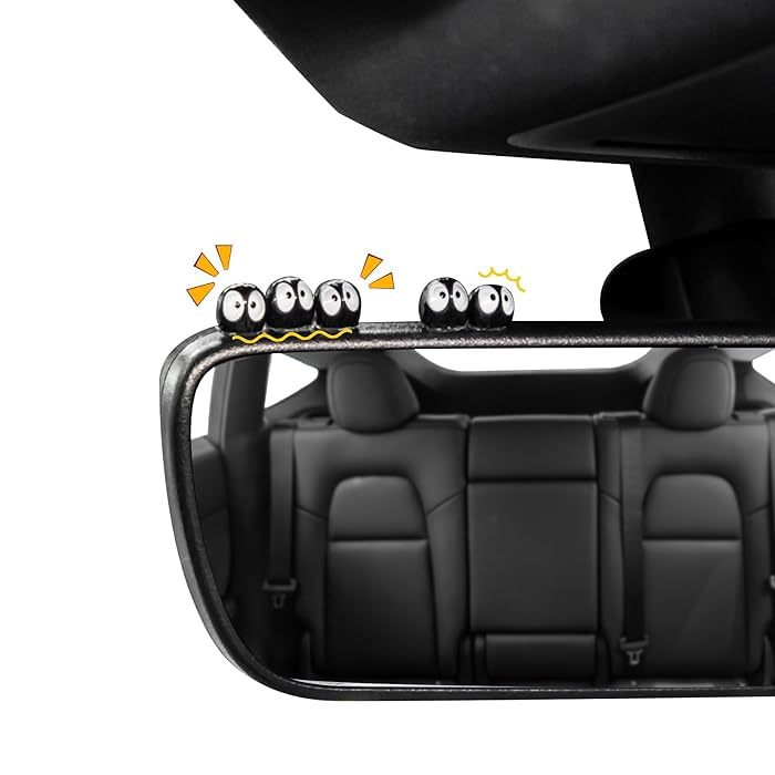 25PCS Soot Sprite Car Rearview Mirror Charms - Cute Cartoon Dashboard Decor Accessories for Car Interior, Funny Gifts for Anime Fans (Perfect for Ghibli Lovers & Car Enthusiasts)