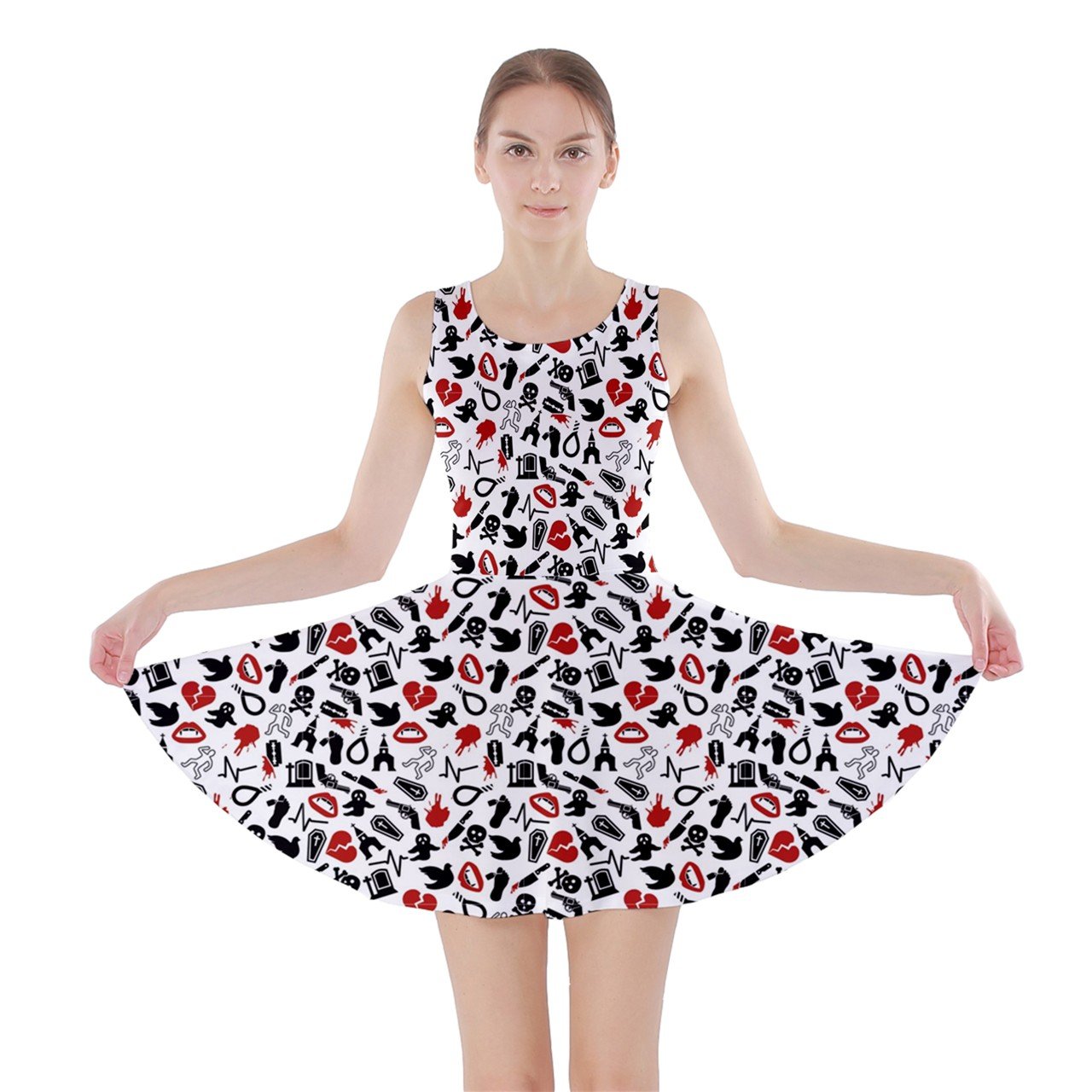 CowCow Women's Watercolor Beetle Insect Print Cap Sleeve Velour Dress - Floral Butterfly Dragonfly Design for Casual Wear, Party & Date Night Outfits