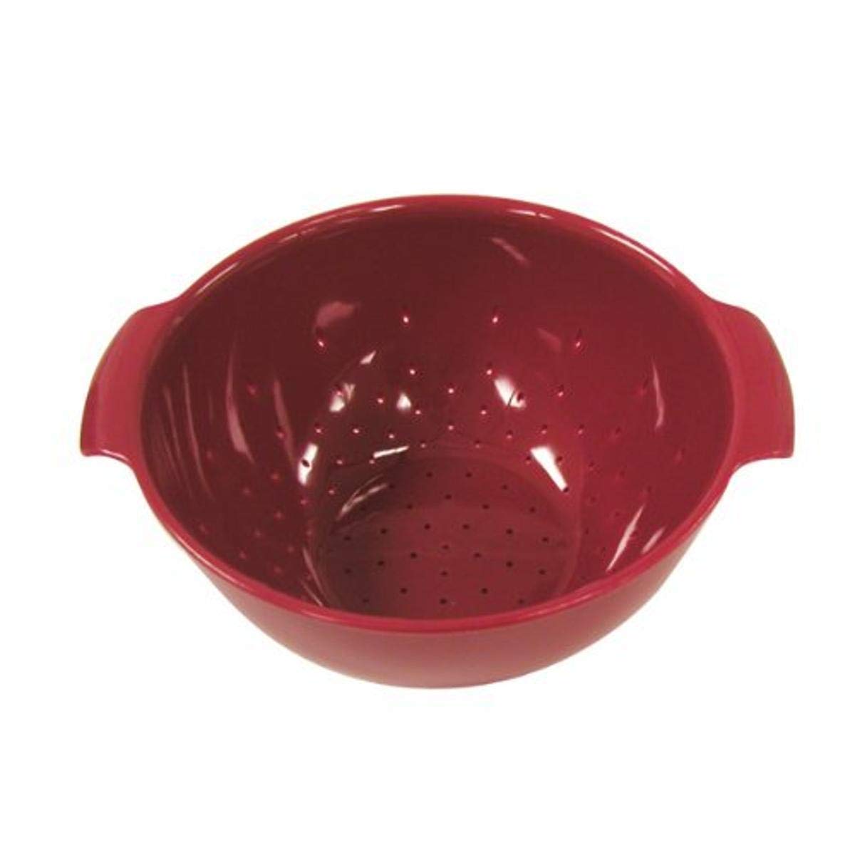 Norpro 8-Inch Red Colander - Durable Stainless Steel Kitchen Strainer for Pasta, Vegetables & Fruits - Perfect for Cooking, Baking & Meal Prep