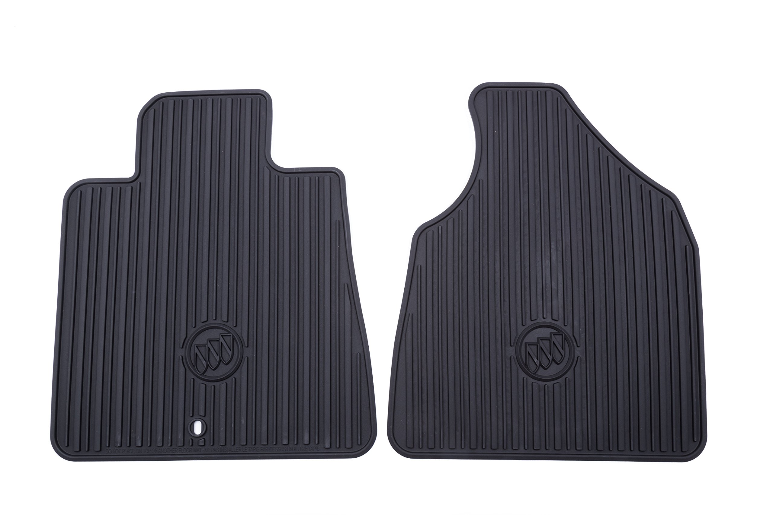 Premium GM Accessories 22890024 All-Weather Front Floor Mats for Buick - Ebony Black, Heavy Duty Rubber, Custom Fit Car Mats for Weather Protection - Perfect for Rain, Snow & Mud Protection in SUVs and Sedans