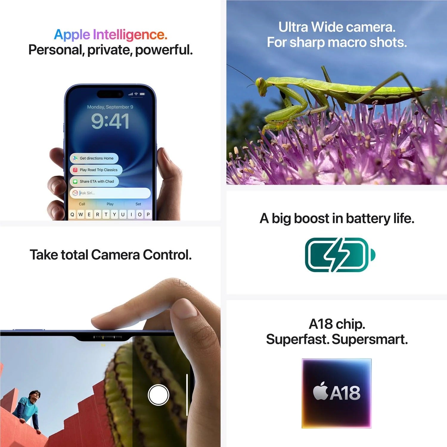 iPhone 16 128GB Unlocked Smartphone - Brand New with Fast Charging & Face ID - Perfect for Work, Travel & Entertainment