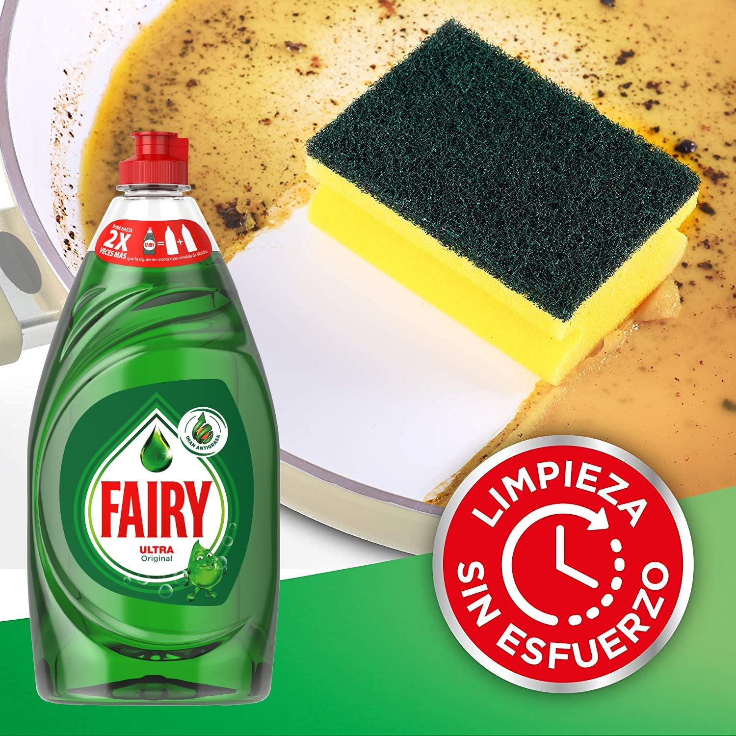 Fairy Ultra Original Dishwashing Liquid - 28 oz (820 ml) | Powerful Grease Cutting Formula | Ideal for Hand Washing Dishes, Pots & Pans in Kitchen, RVs & Camping