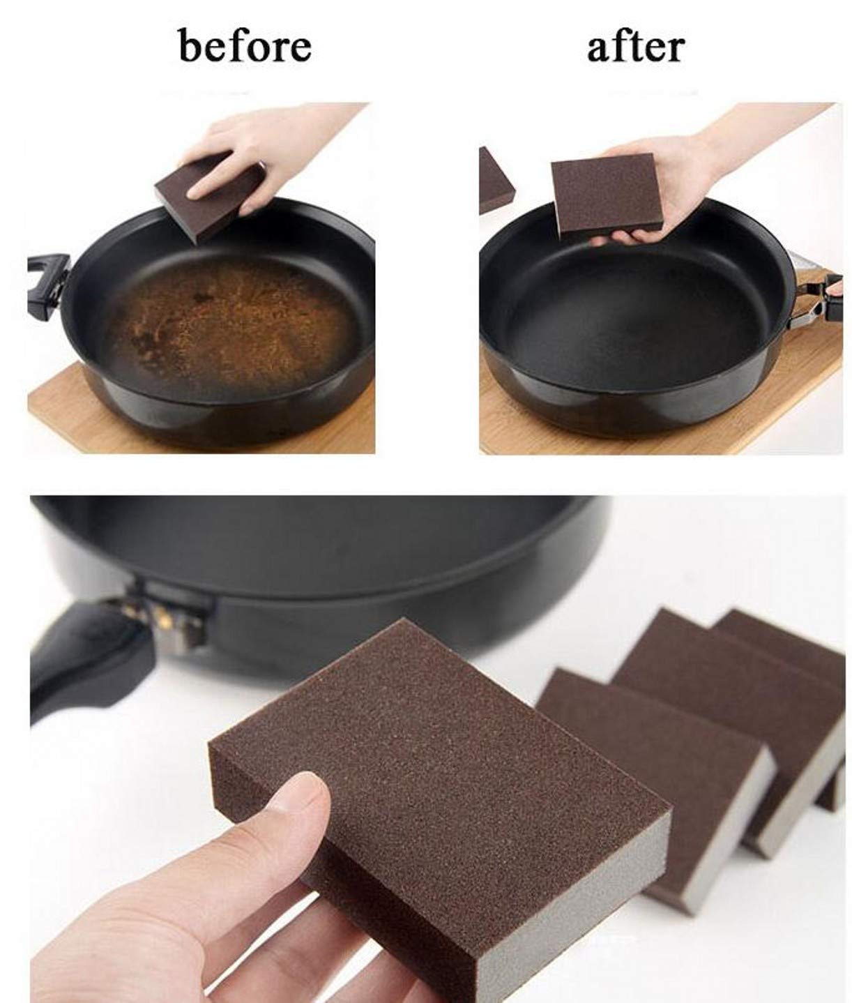 50-Pack Sanding Sponge Blocks - Fine & Coarse Grit for Drywall, Wood & Metal Sanding - Multi-Purpose Sandpaper Sponge Sander Tool - Perfect for Kitchen Cleaning, Pot Descaling & DIY Projects