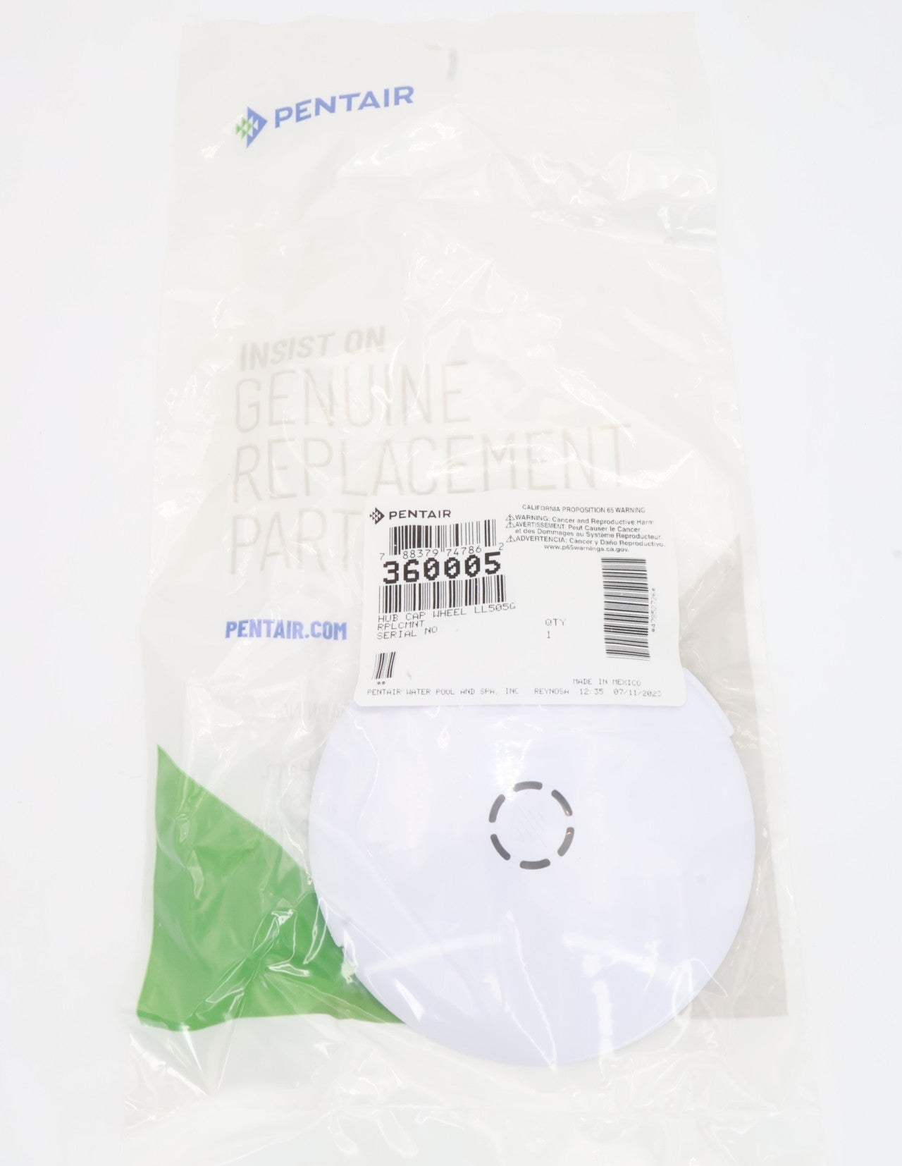 Pentair Kreepy Krauly Legend II Pool Cleaner Hub Cap 360005 - Replacement Part for In-Ground Pool Maintenance & Repair