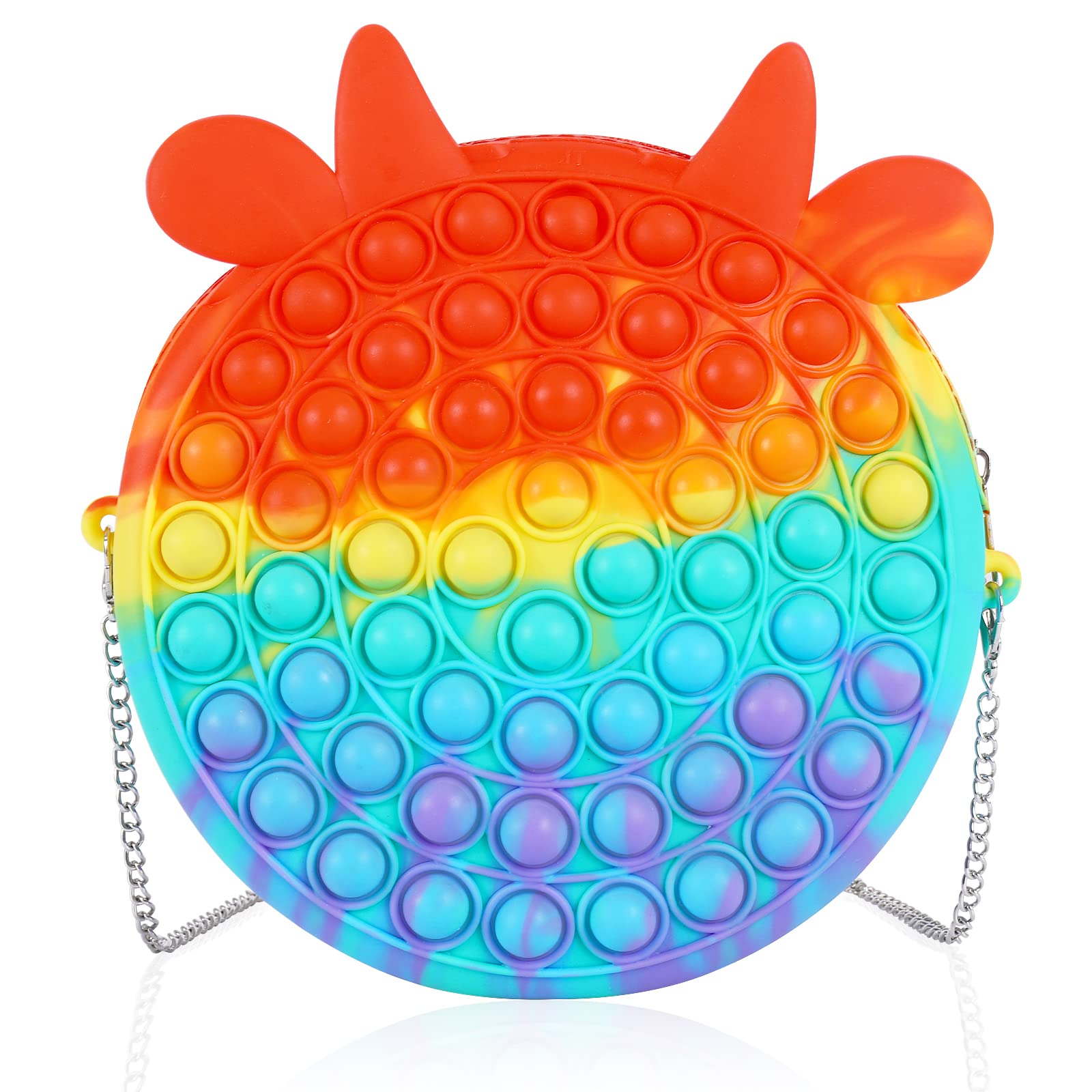 Halloween Coin Purse for Girls - Cute Crossbody Shoulder Bag with Sensory Pop Fidget Toy, Perfect for School Supplies, Birthday Gifts, Christmas Stocking Stuffers & Stress Relief - Great for Parties, Travel and Everyday Use