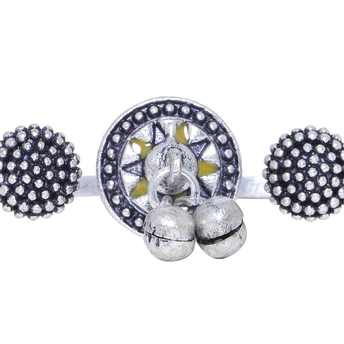 VOYLLA Adjustable Oxidized Statement Ring for Women & Girls - Elegant Fashion Jewelry for Everyday Wear, Festivals, Weddings & Gifts | Perfect for Parties, Date Nights & Special Occasions