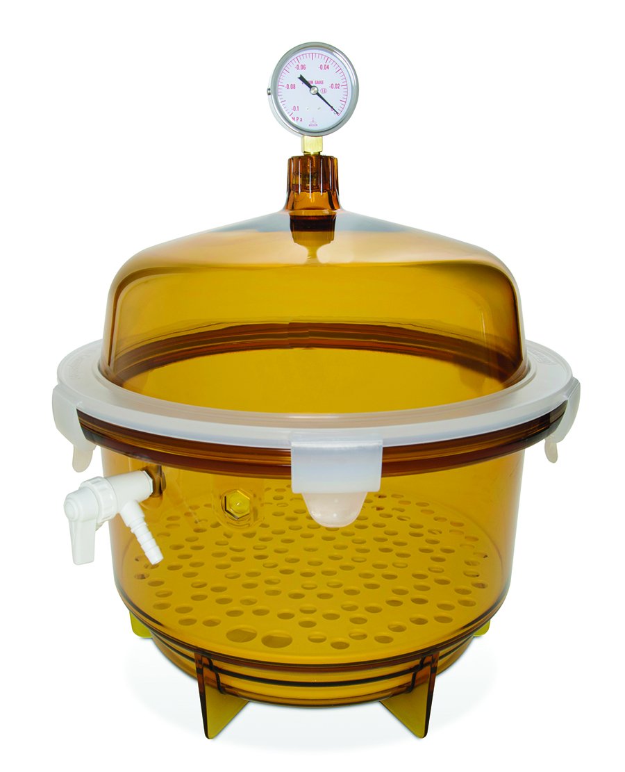 Lab Companion™ Vacuum Desiccator Round - Airtight Moisture-Free Storage for Chemicals, Electronics & Lab Samples | Ideal for Laboratories, Research & Industrial Use