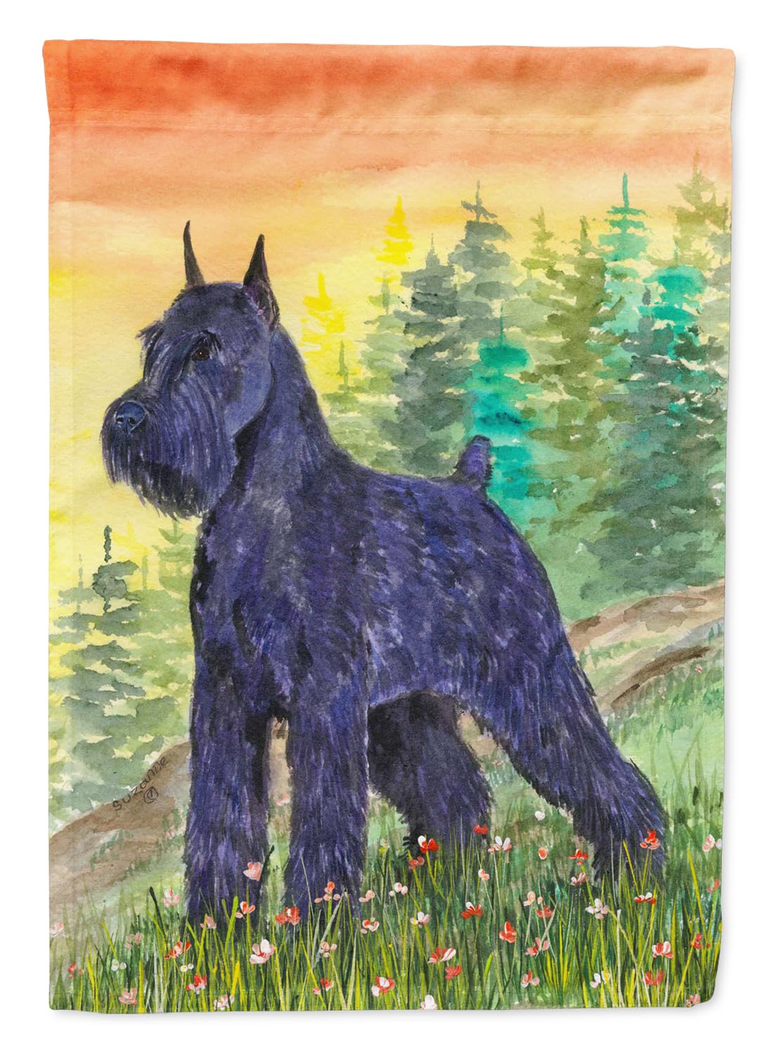 Caroline's Treasures SS1051GF Schnauzer Dog Garden Flag - Decorative Outdoor Yard Banner for Mailbox, Patio, Flower Beds - Colorful Weather-Resistant Artwork for All Seasons | Perfect for Front Yard Decor, Seasonal Displays & Pet Lover Gifts