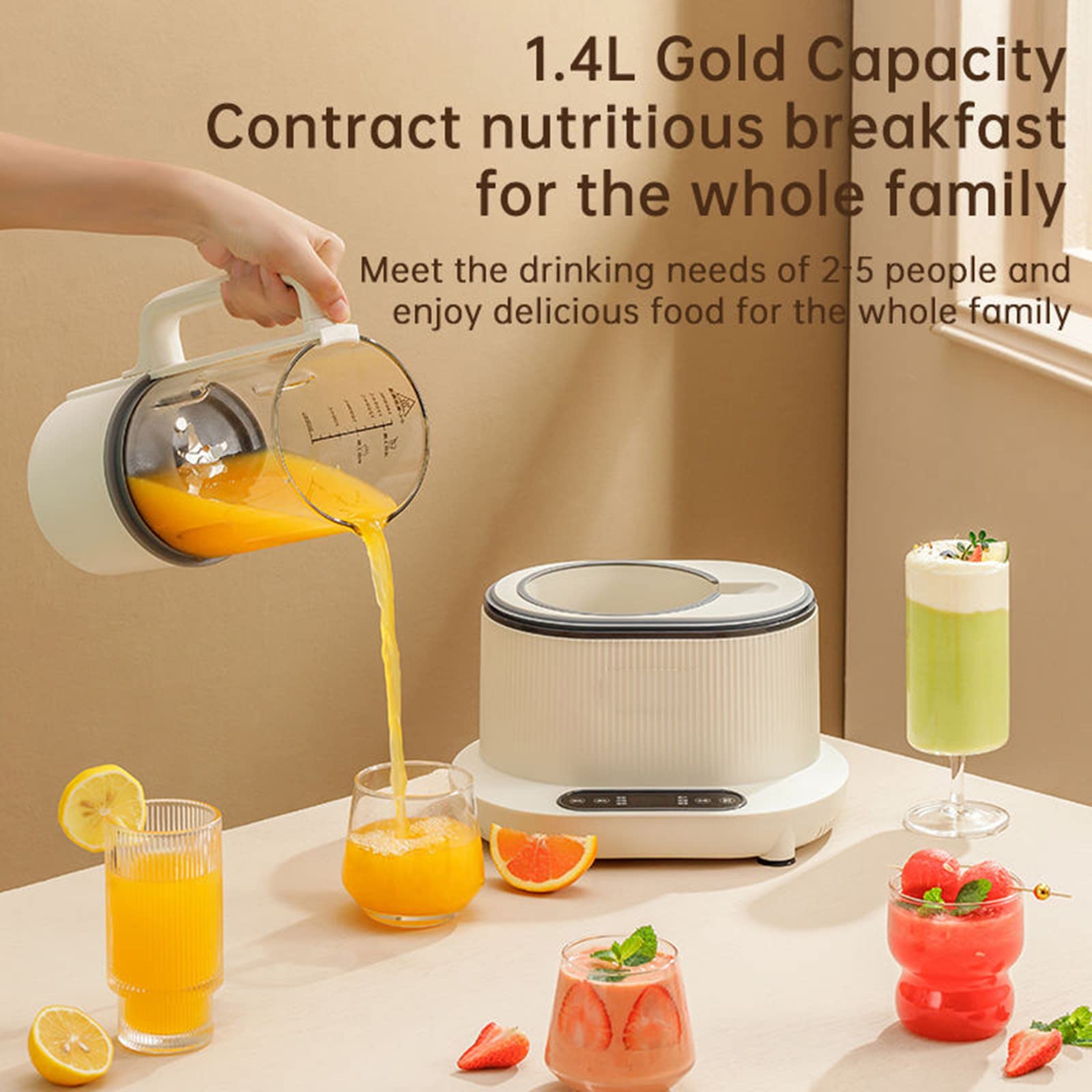 **Multifunctional Soy Milk Maker - Electric Heating Food Processor for Homemade Soy Milk, Soup & Baby Food | Perfect for Healthy Breakfast & Family Cooking**