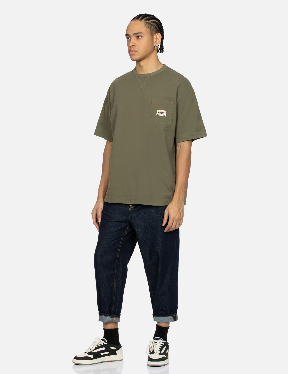 Hand Stitched Godhead Embroidery Loose Fit Cotton T-Shirt for Men | Casual Streetwear & Graphic Tee for Everyday Wear