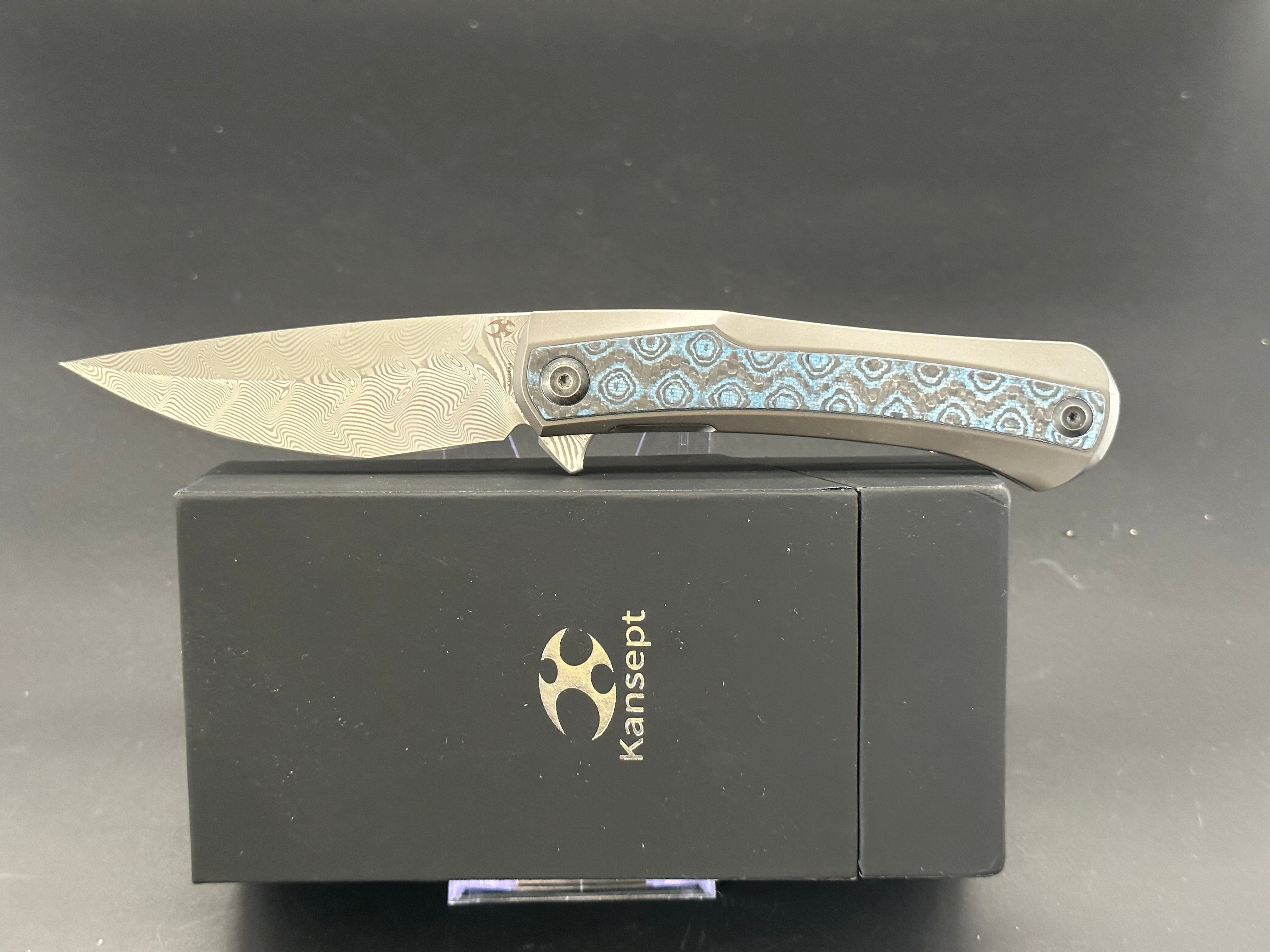 Kansept Kratos EDC Folding Pocket Knife - Premium Titanium Handle, Razor Sharp Blade for Outdoor, Camping, Hiking & Everyday Carry