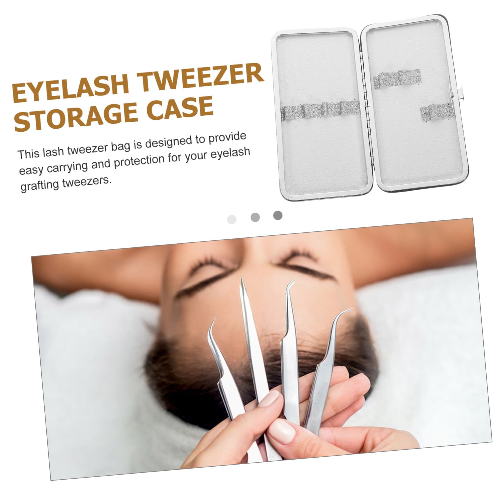 Premium Eyelash Extension Tweezer Storage Pouch - Durable Lash Tweezers Holder Case for Professional & Home Use | Travel-Friendly Beauty Organizer for Salon, Makeup Artists & DIY Lash Kits