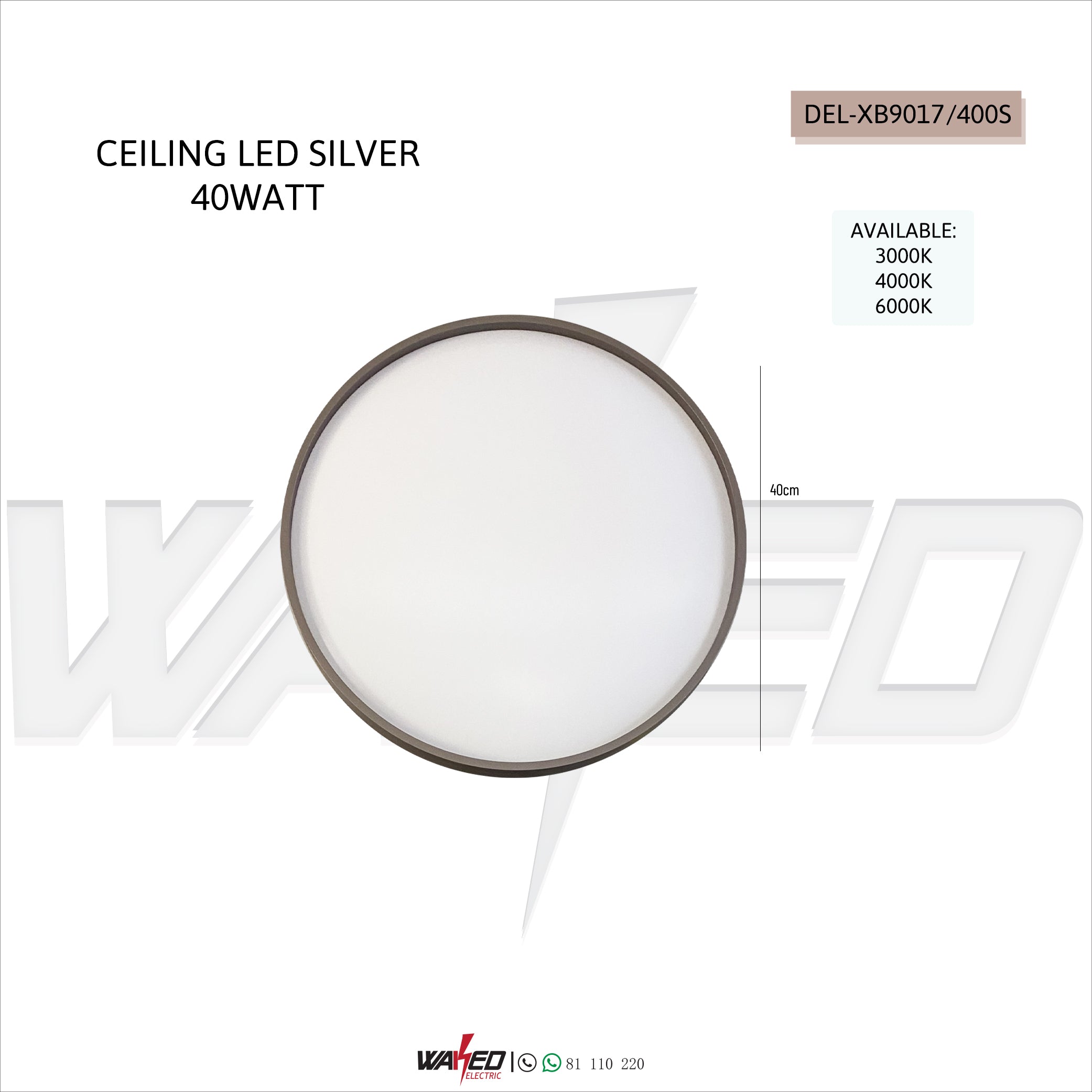 40W Round LED Ceiling Light 40cm - Energy Efficient Modern Lighting for Home, Office, and Commercial Spaces