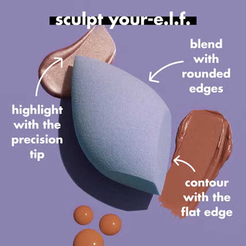 e.l.f. Precision Sculpting Makeup Sponge - Blending Sponge for Flawless Foundation & Concealer Application - Perfect for Daily Makeup & Professional Makeup Artists
