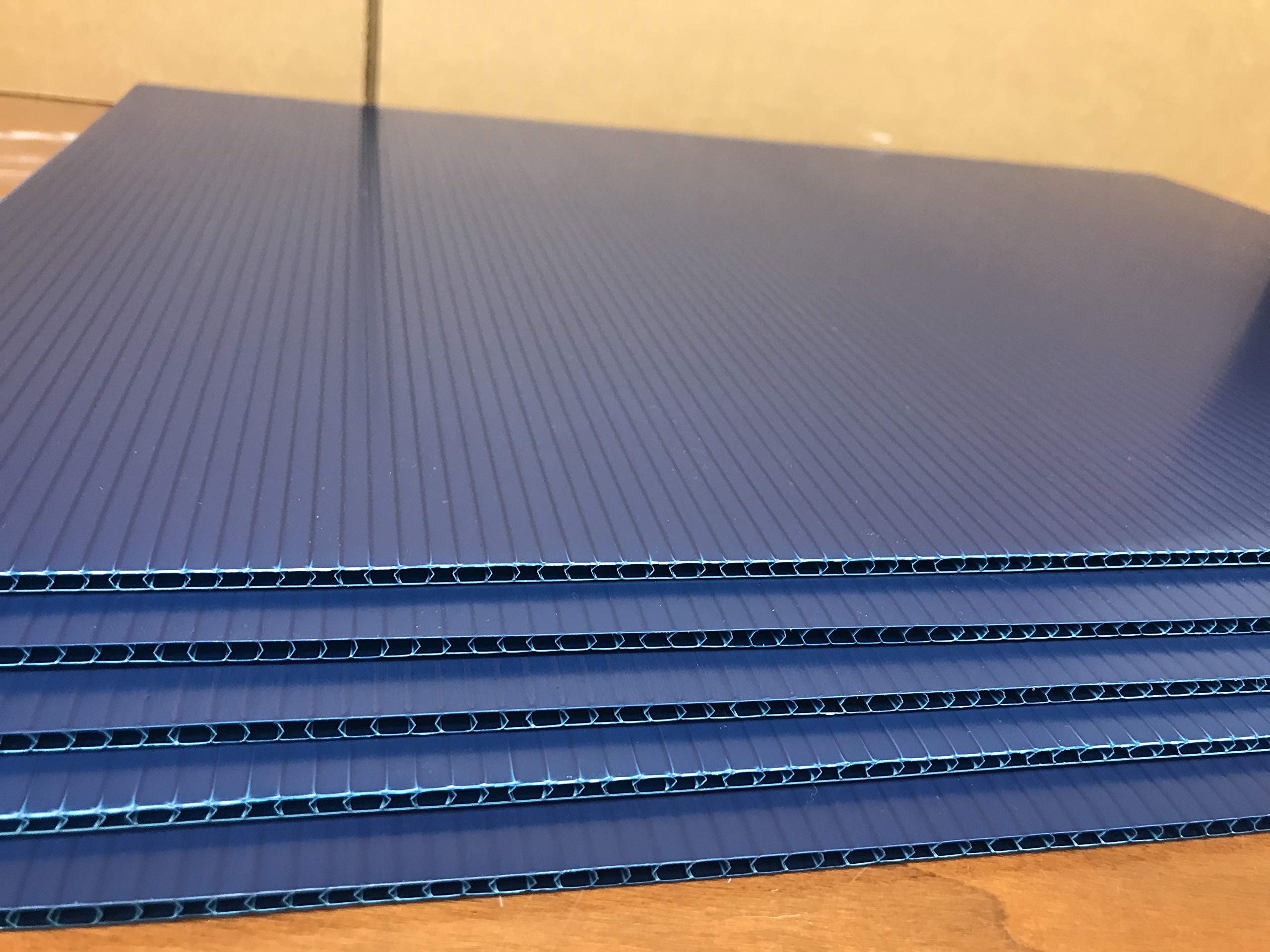 Navy Blue Corrugated Plastic Sign Boards - 18x24 Inch, 4mm Thick, Flute 18 Inch - Pack of 100 - Same Day Shipping | Ideal for Yard Sales, Construction Sites & Event Signage