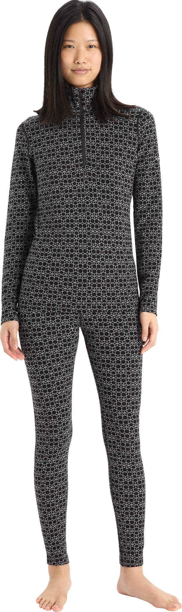 250 Vertex Women's Long Sleeve Half Zip Base Layer Top - Thermal Underwear for Hiking, Skiing & Cold Weather Activities
