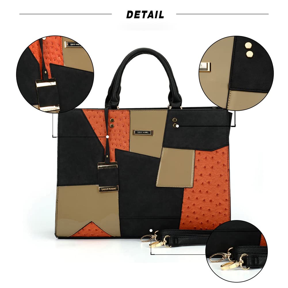 Premium Leather Tote Bag for Women - Stylish Designer Handbag with Top Handle & Crossbody Strap - Perfect for Work, Travel & Everyday Use