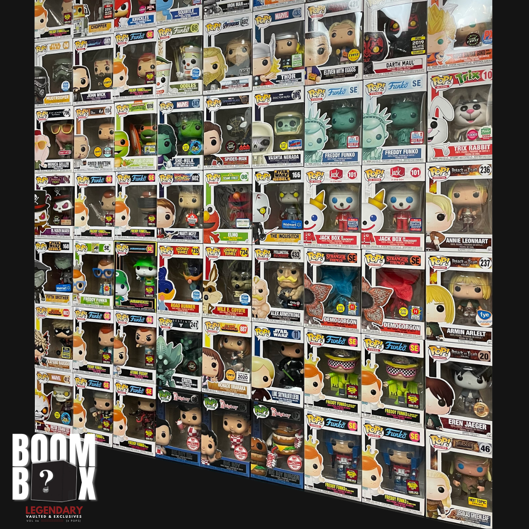 BoomLoot Mystery BoomBox - Legendary Vaulted & Exclusive Funko Pop Figures (3 Pops) - Collectible Vinyl Toys for Display, Gifts & Pop Culture Enthusiasts