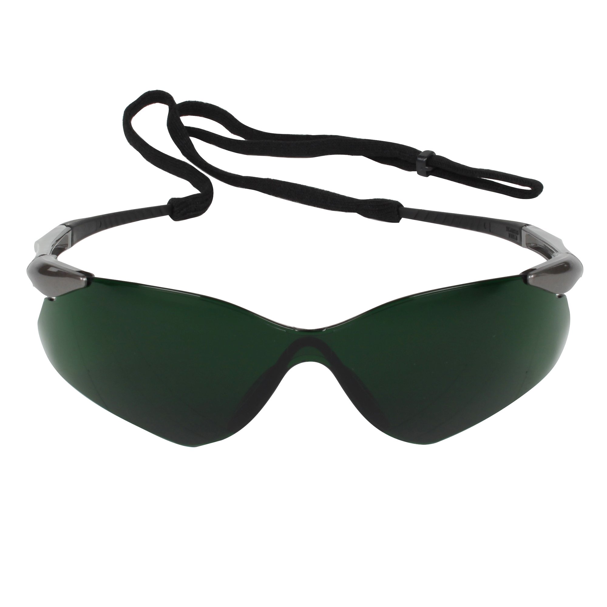 KleenGuard Nemesis VL Safety Glasses (20473) - UV Protection, Scratch Resistant, IRUV Shade 5.0 Lens - Sporty Frameless Design with Gunmetal Temples - 12 Pairs/Case - Ideal for Construction, Lab Work & Outdoor Sports