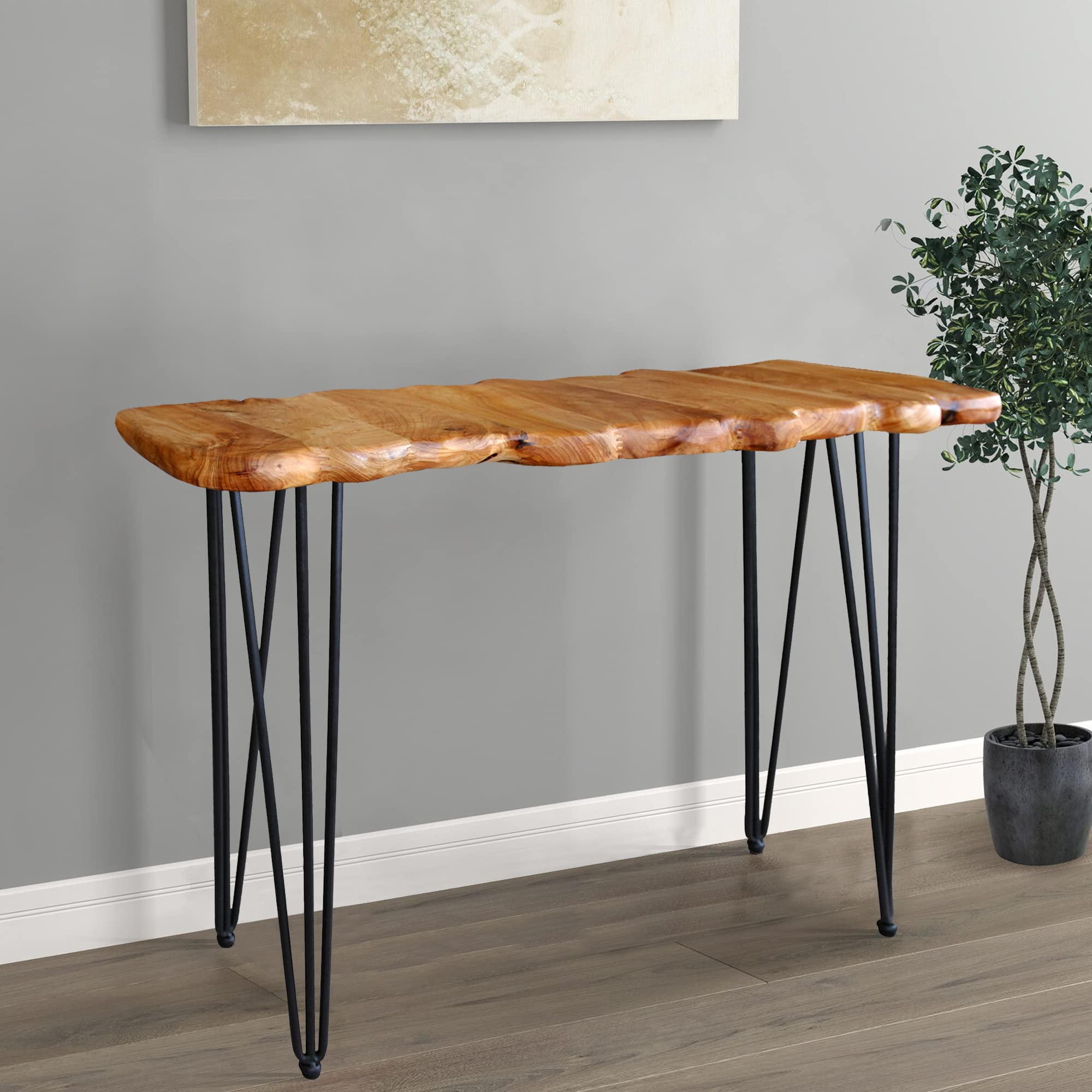 30 Inch Black Wrought Iron Metal Table Legs - Industrial Strength Hairpin Legs for Coffee, Computer & Dining Tables (Set of 4 with Screws) | Modern Console & Side Table Supports for Home & Office