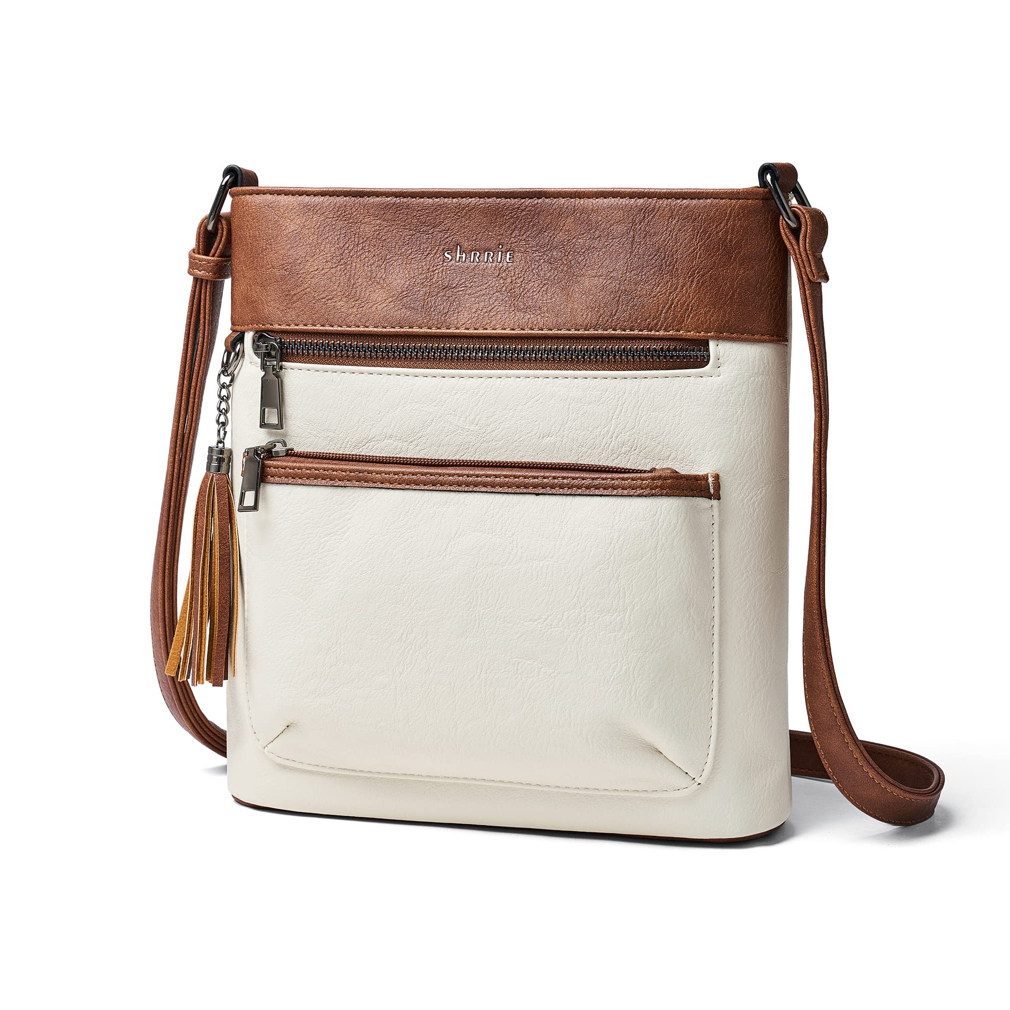 Shrrie Women's Soft Leather Crossbody Bag - Stylish Shoulder Purse for Travel, Shopping & Everyday Use | Durable & Lightweight Handbag for Work, Errands & Outings