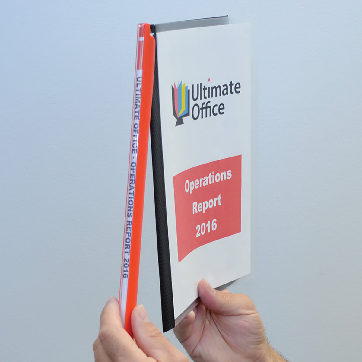 Ultimate Office MagniFile™ Clear Front Report Covers - 11 Magnified Swing Clamp Spine & Thick Poly Back - Binds 65 Pages for Professional Reports & Presentations (Set of 5) - Perfect for Business Meetings, School Projects & Office Organization