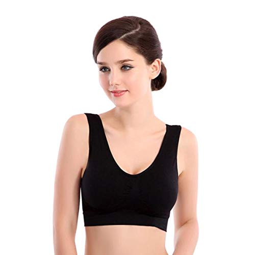 Women's Stretch Thin Vest Yoga Mat Athletic Sports Bra - Breathable Workout Top for Yoga, Gym & Running (Black, Size S) | Perfect for Fitness, Pilates & Active Lifestyles