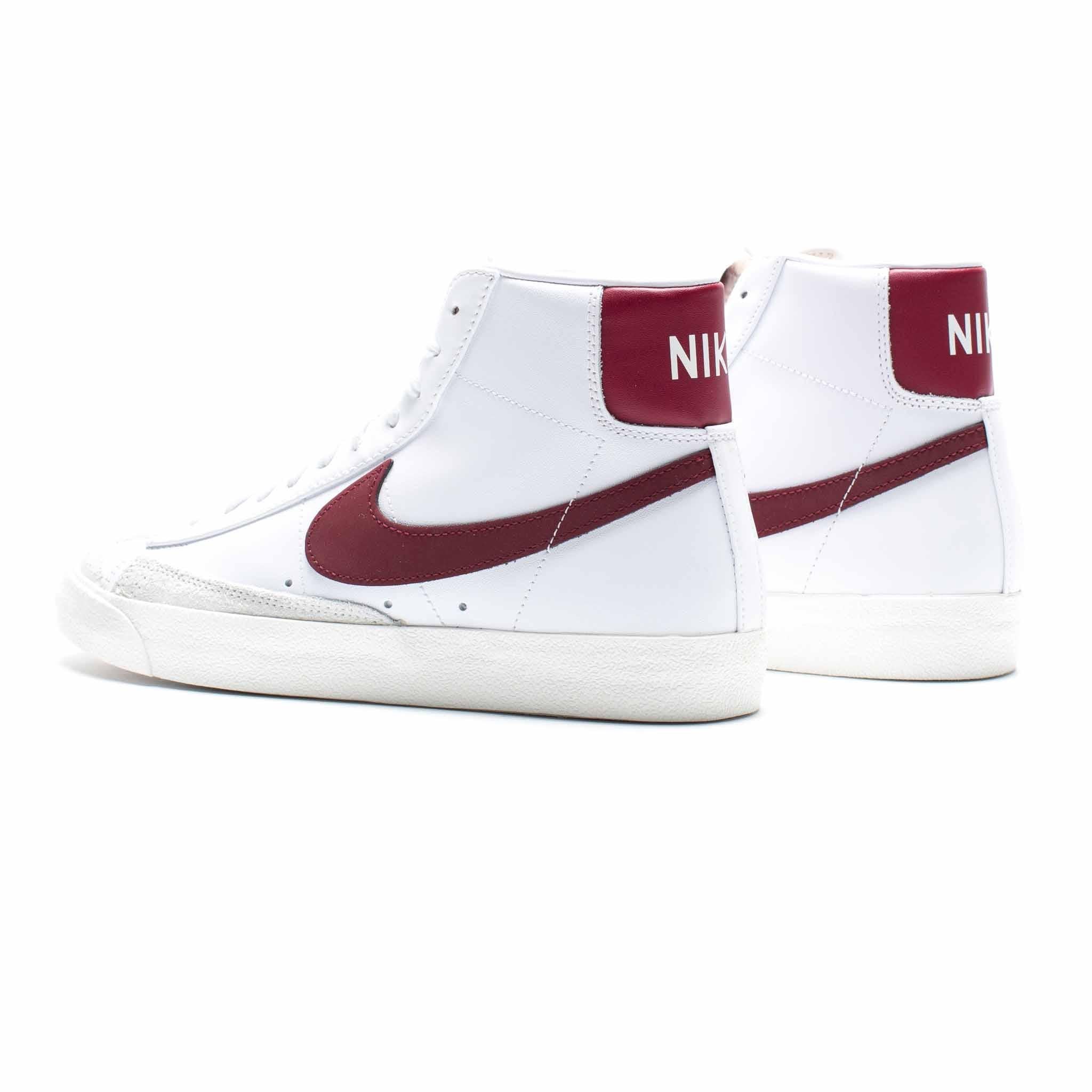 Nike Blazer Mid '77 Vintage Sneakers - White & Red Retro Basketball Shoes for Men & Women | Casual Wear, Street Style, Vintage Fashion