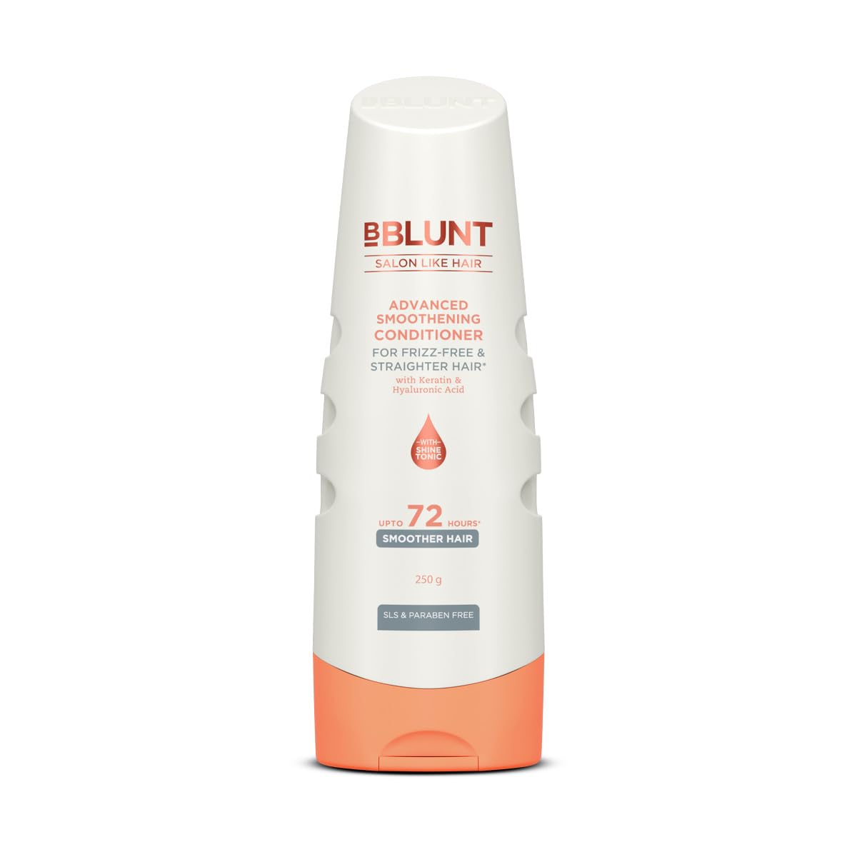 BBLUNT Advanced Smoothening Conditioner with Keratin & Hyaluronic Acid - 250g | Frizz-Free & Straight Hair Treatment | Deep Nourishment & Shine | For Men & Women | Perfect for Daily Use & Salon-Like Results at Home