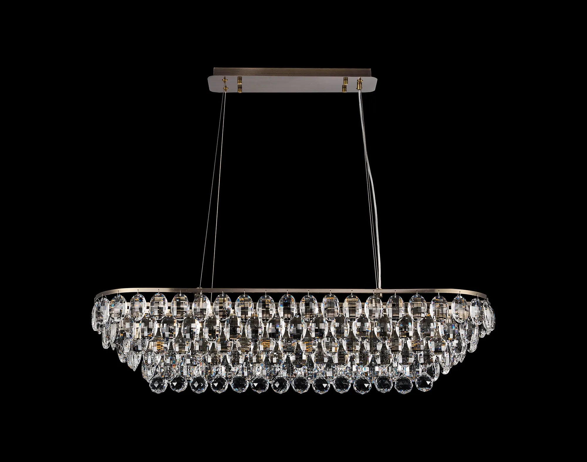 Consten Linear Pendant E14 LED Light Fixture - Modern Minimalist Hanging Light for Kitchen Island, Dining Room & Bedroom Lighting