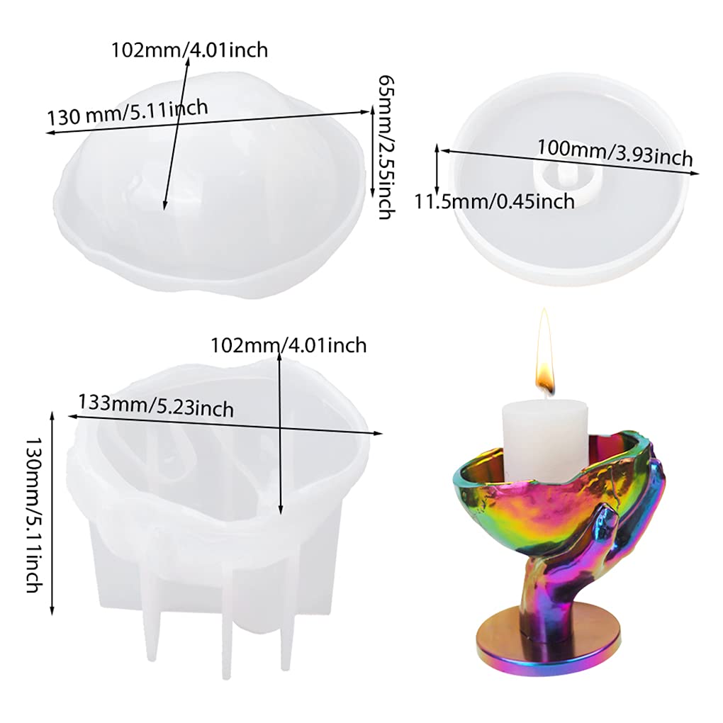FineInno Skull Silicone Mold for Resin Casting, Epoxy Jewelry Tray, DIY Candle Holder & Concrete Plaster Crafts - Perfect for Halloween Decor, Gothic Home Accessories & Unique Gift Making