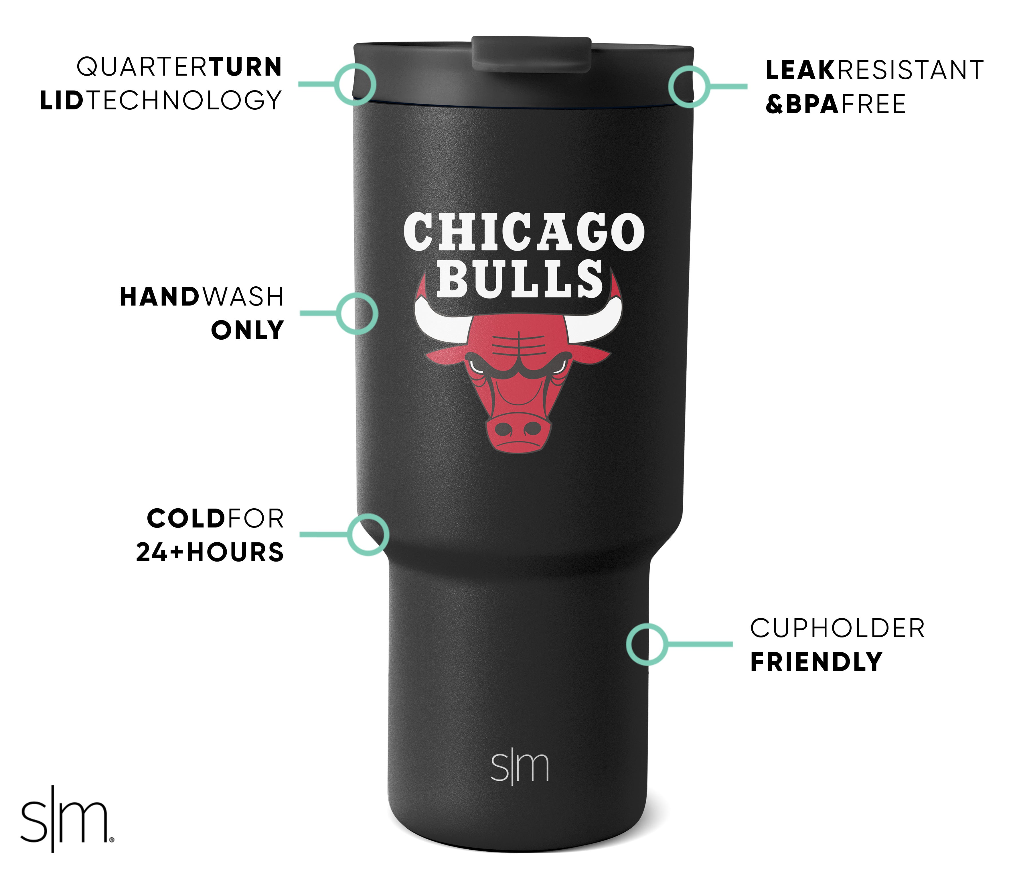 NBA Trek Tumbler with Flip Lid - Insulated Stainless Steel Water Bottle for Basketball Fans - Perfect for Gym, Work & Outdoor Adventures