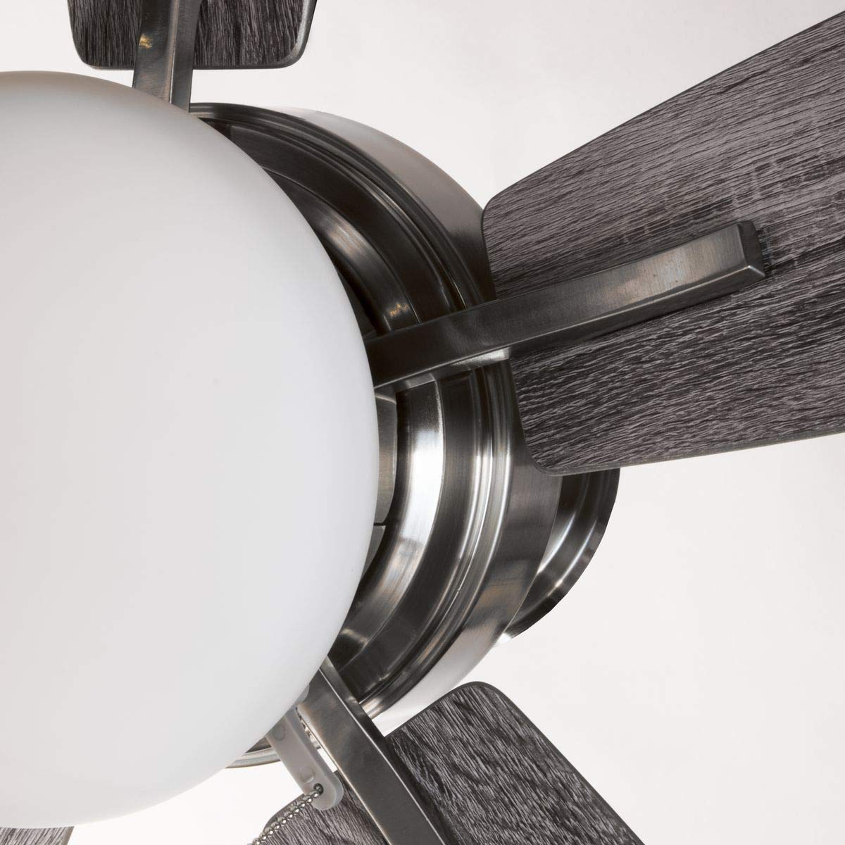 Progress Lighting P2552-09 Billows 52-Inch 5-Blade Ceiling Fan with LED Light Kit, Brushed Nickel Finish - Perfect for Living Room, Bedroom, and Outdoor Covered Patio
