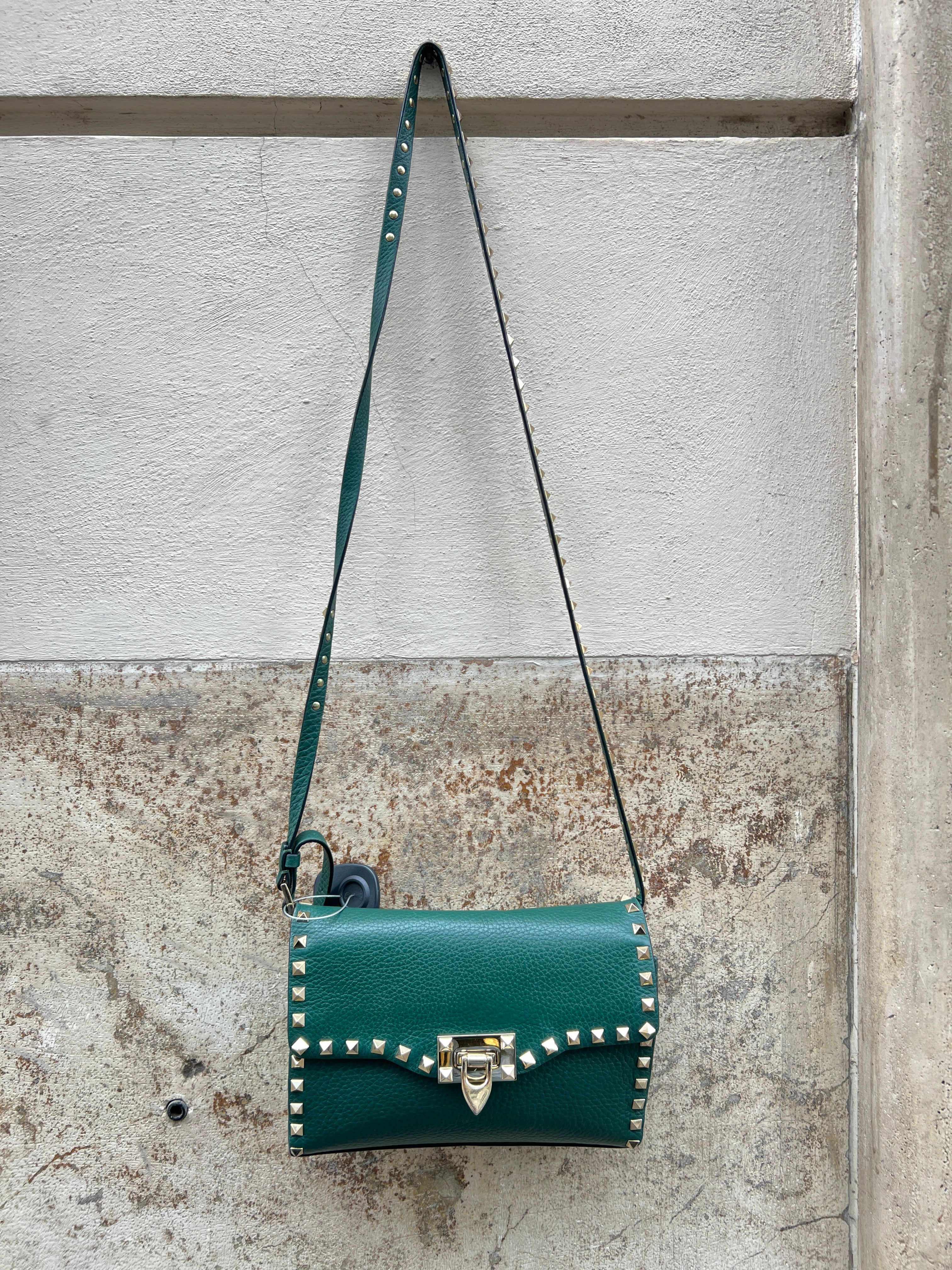 Vantino Studded Crossbody Bag in Green | Stylish Leather Shoulder Bag for Women | Perfect for Parties, Work & Everyday Use