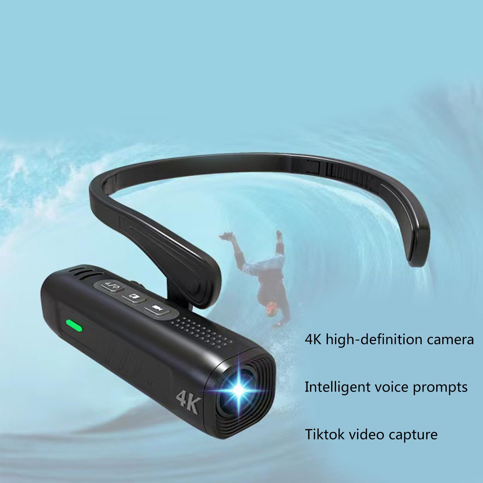 4K WiFi Action Camera with APP Control - 2200mAh Rechargeable Sports Camera, Anti-Shake Technology for Vlogging, Webcam & Outdoor Adventures - Perfect for Cycling, Skiing, Travel Vlogging and Live Streaming