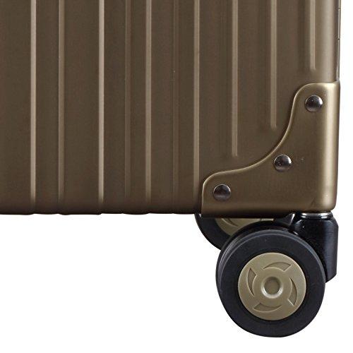 Aleon 17 Inch Aluminum Hardside Rolling Business Briefcase - Champagne Brown | Premium Wheeled Laptop Carry On for Travel & Office Professionals | Perfect for Business Trips, Commuting & Executive Meetings