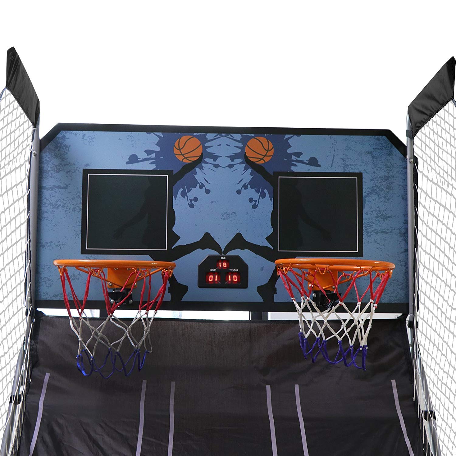 Saturnpower Foldable Electronic Basketball Arcade Game - Dual Shot 2 Player Indoor Hoop with 4 Balls | Perfect for Home Entertainment, Kids Parties & Sports Training