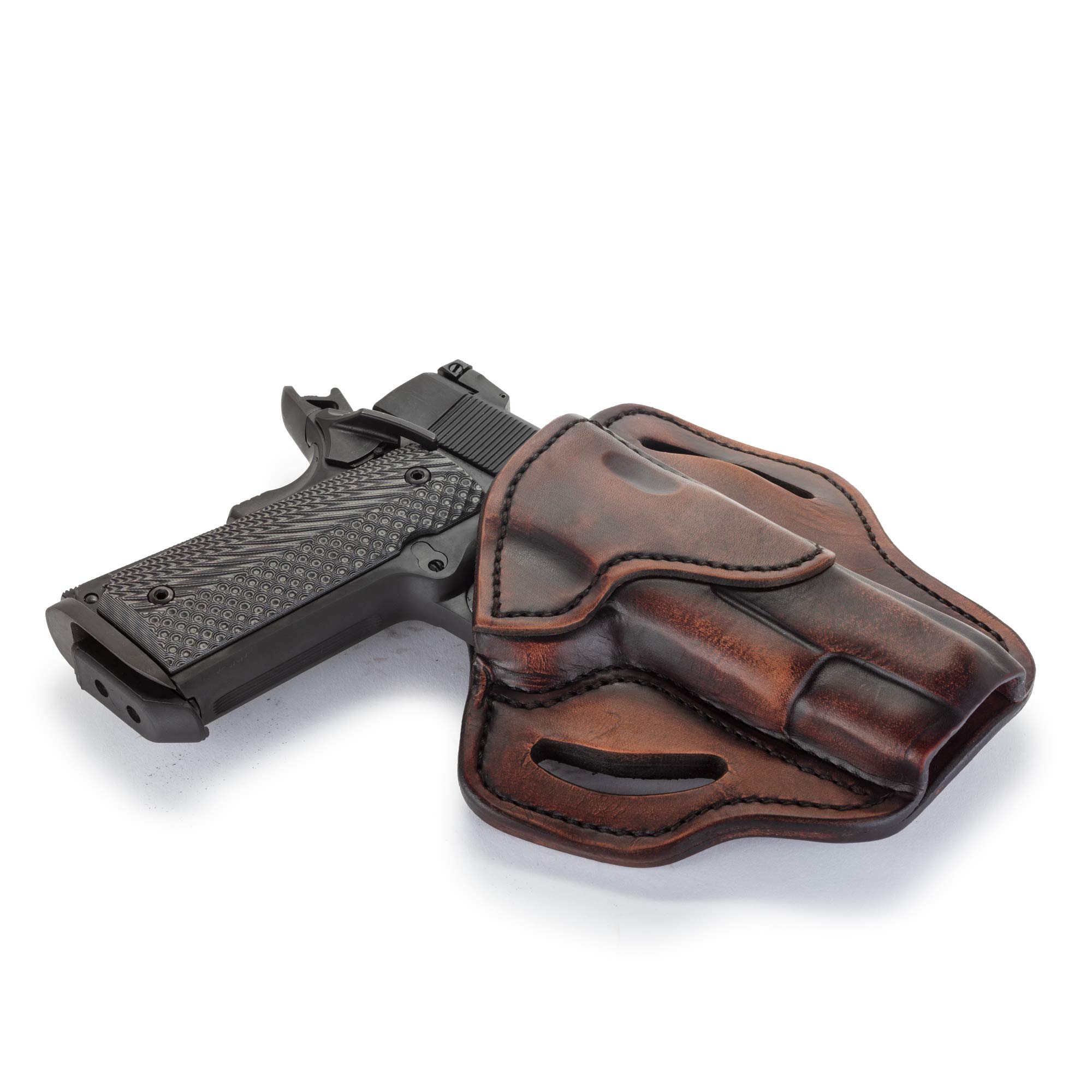 1791 Gunleather 1911 Holster - Right Hand OWB Leather Gun Holster for Belts | Fits All 1911 Models with 4