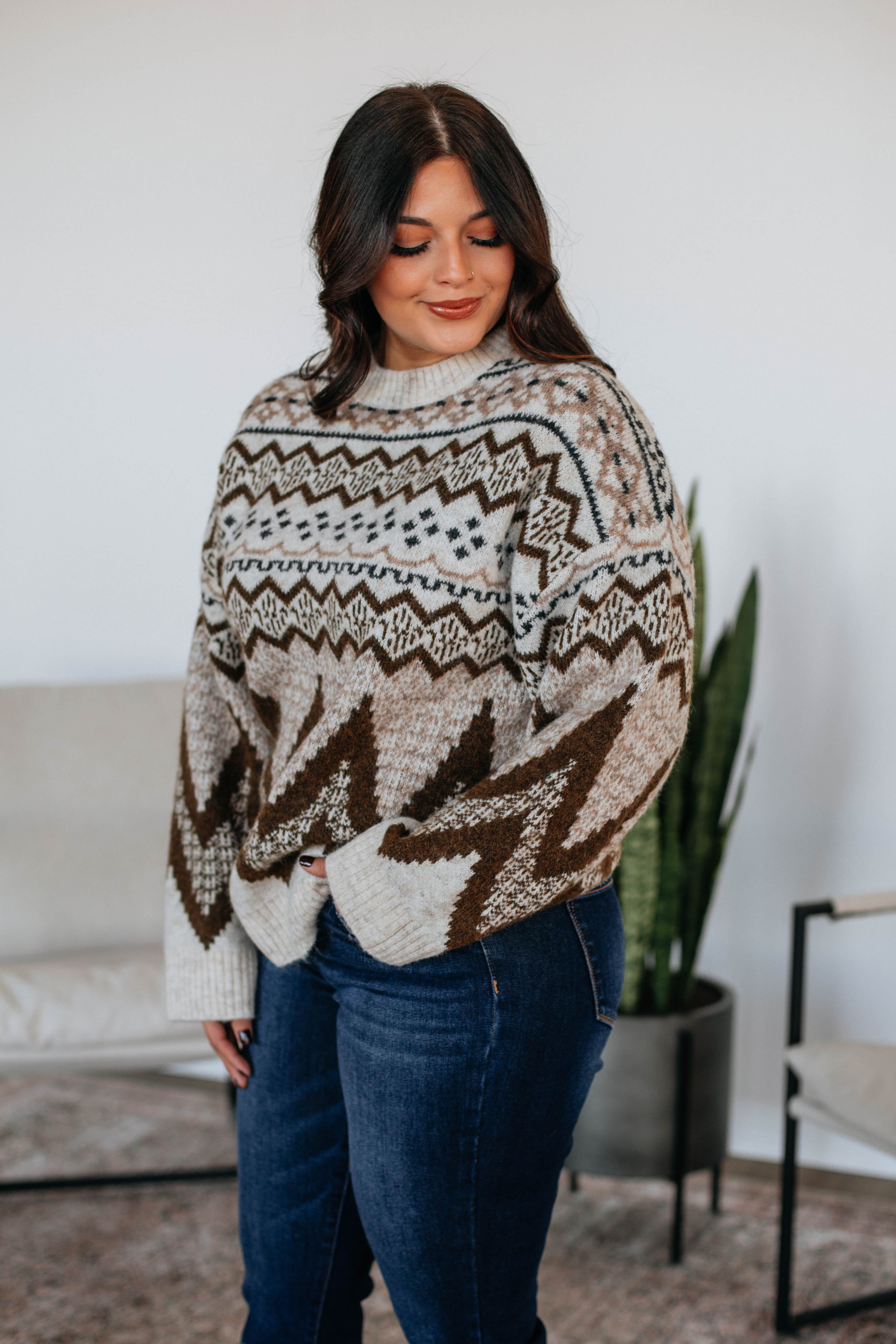 Deidra Sweater Women's Knitted Pullover - Cozy Winter Fashion for Casual Outfits & Office Wear