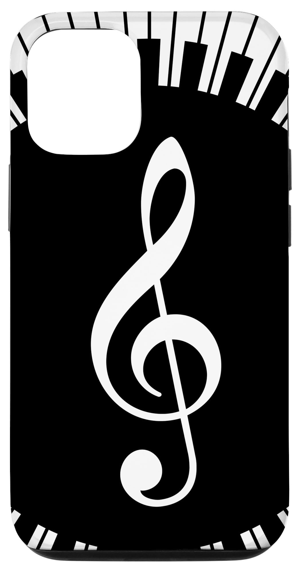 iPhone 12/12 Pro Piano Music Symbol Case - G-Clef Circular Design for Musicians | Perfect Gift for Pianists & Music Lovers | Durable Protective Cover for Daily Use & Concerts