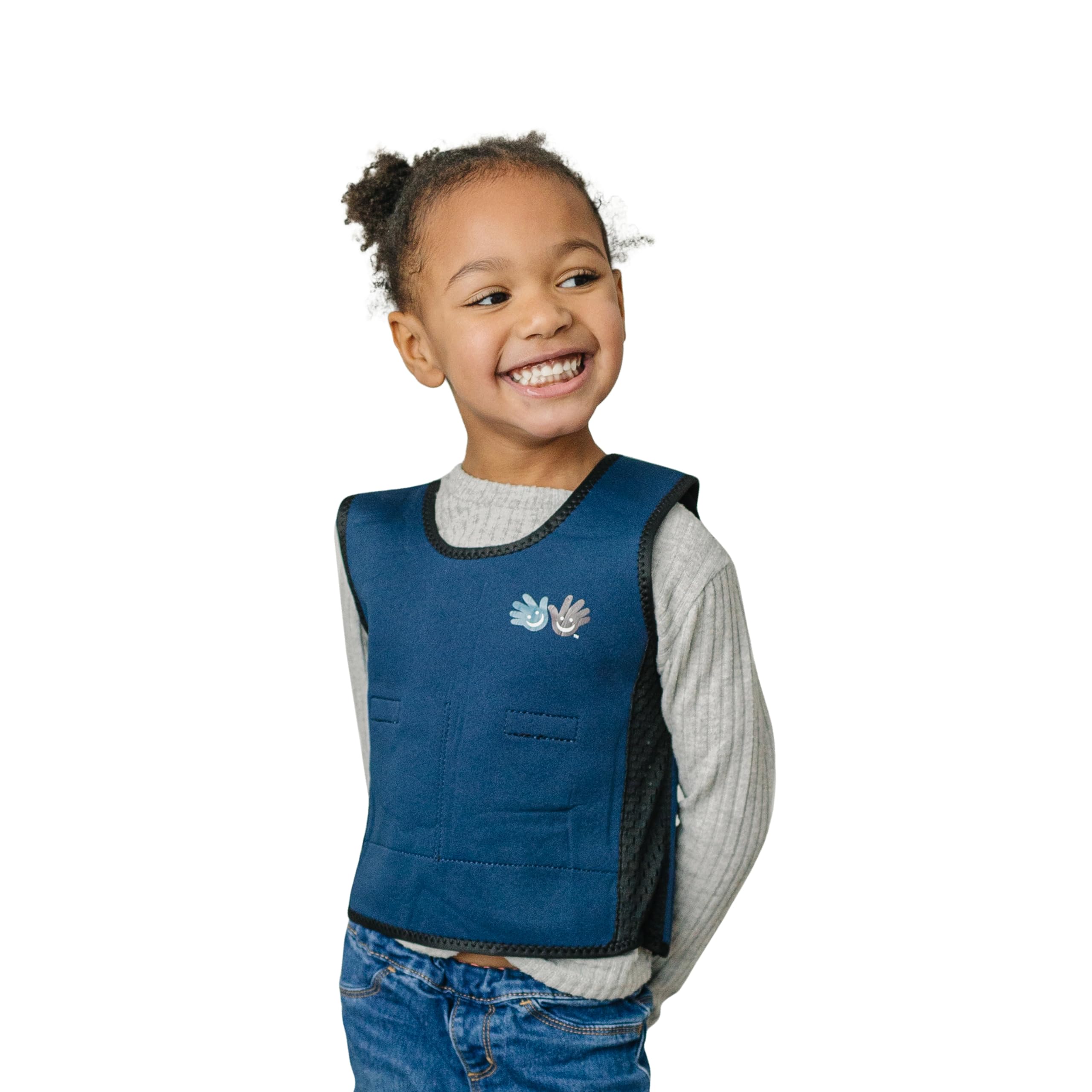 Blue Weighted Compression Vest for Kids & Adults - Sensory Calming Vest for Autism, ADHD, Anxiety - Adjustable Weighted Vest for Toddlers, Teens & Adults - Perfect for Therapy, School & Home Use