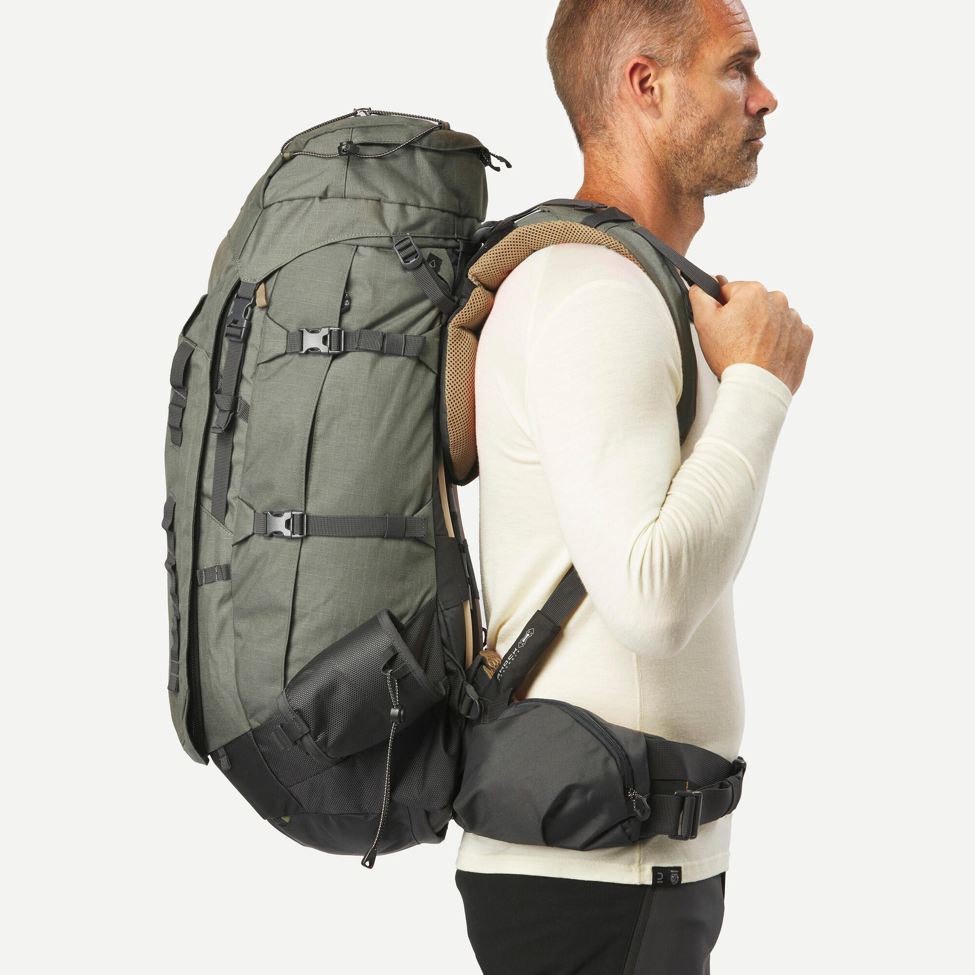 Forclaz Men's MT900 Symbium2 50+10L Hiking Backpack - Lightweight Travel & Trekking Backpack for Outdoor Adventures
