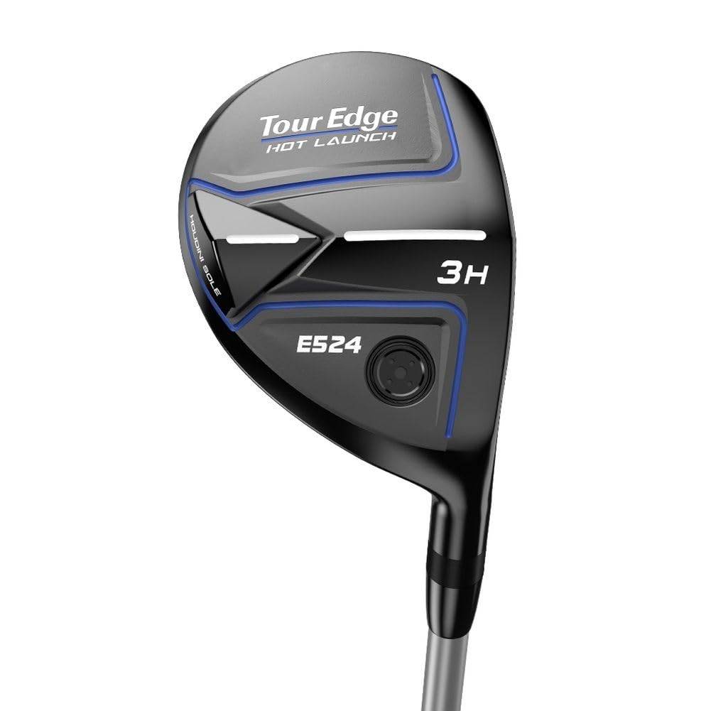 Tour Edge Hot Launch E524 Hybrid Golf Club 2024 - High Performance Hybrid for Men & Women - Perfect for Fairway Shots and Rough Recovery