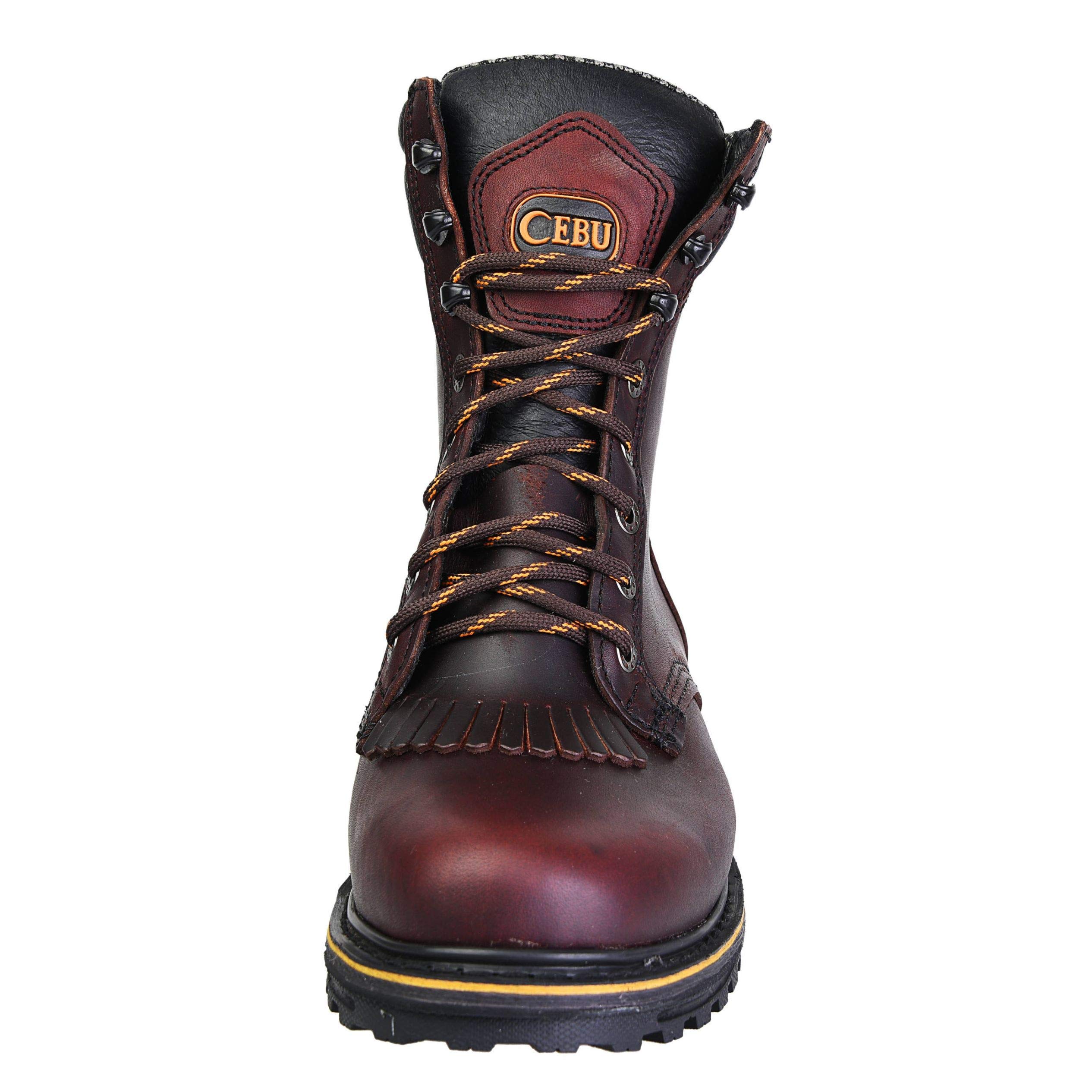 CEBU Men's 8-Inch Laser Safety Work Boots - ANSI Certified Steel Toe Protection for Construction & Industrial Workplaces