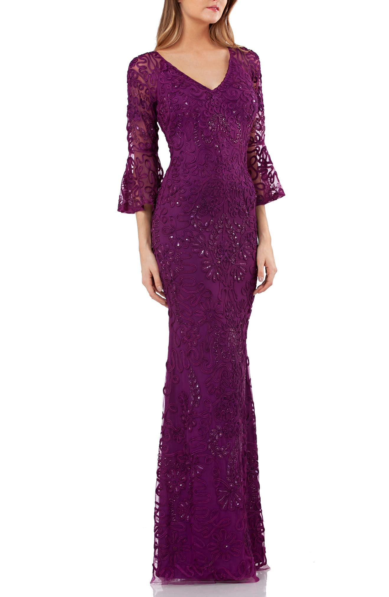 JS Collections Women's Trumpet Midi Dress - Elegant Flare Hem, Stretchy Fabric for Comfort | Perfect for Weddings, Parties & Office Wear