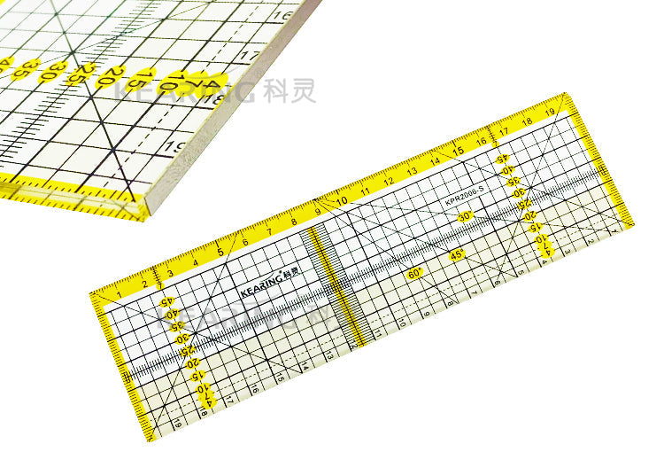 Acrylic Quilting Ruler 20x6cm with Metal Edge - Perfect for Sewing, Patchwork & DIY Craft Projects
